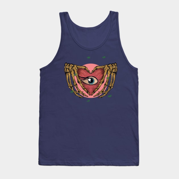 Love Skull T-Shirt Tank Top by UghStudio